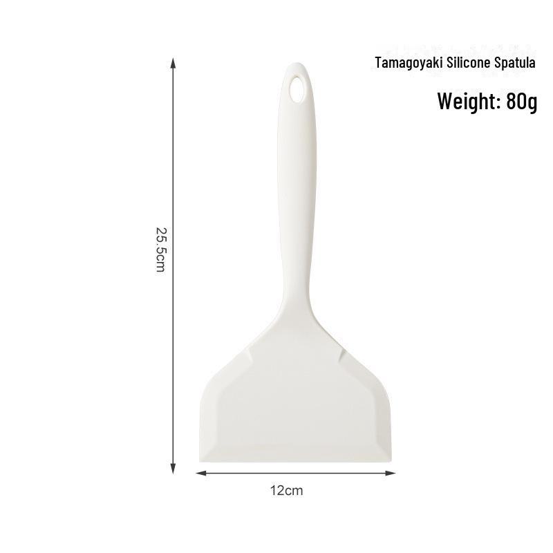 

Лопатка тамагояки из японского силикона, устойчивая к высоким температурам, антипригарная, пищевая, белая Tamagoyaki белый