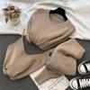 Autumn Winter New Knitted Suit  Women's Fashion Casual Cardigan Vest Pants Three Piece Set