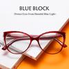 Fashion Prescription Anti Blue Light Reading Glasses Women +4.75 +6.00