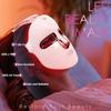 Red-Light-Therapy-for-Face, 7-1 Colors Led Face Mask Light Therapy, Facial Skin Care Mask (White)