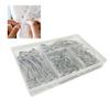 Secure Your Materials with 160pcs Stainless Steel Curved Safety Pins with Box