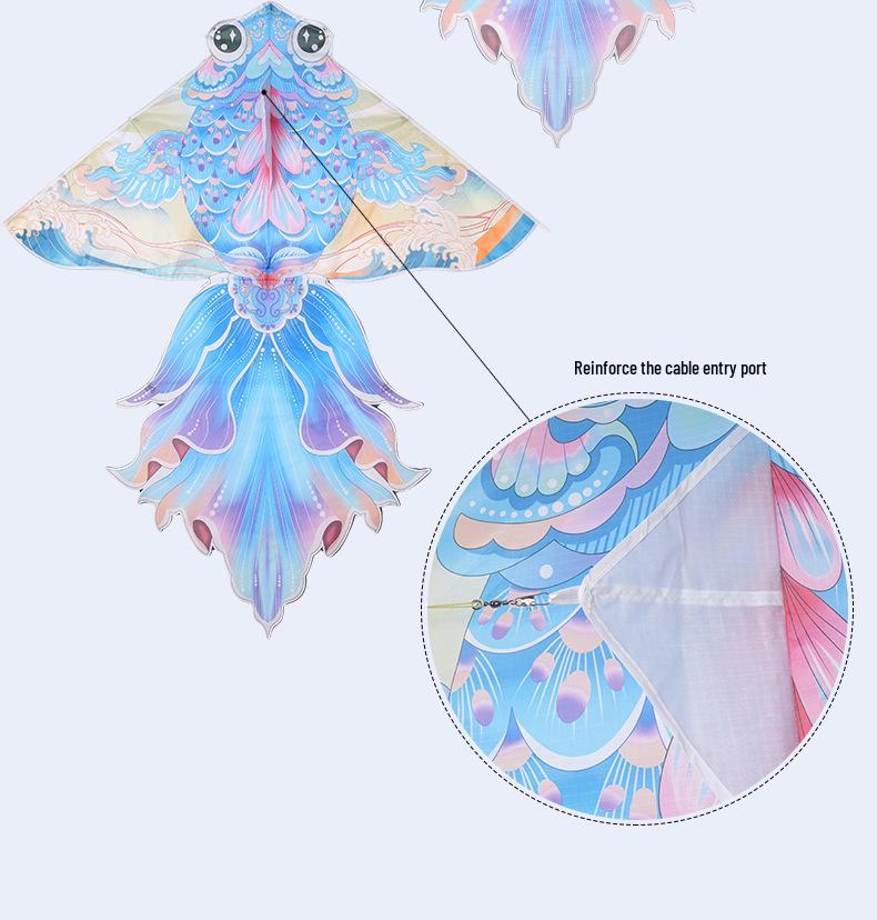 High-End Chinese Style Goldfish Koi Kite for Adults - Easy to Fly in Light Breezes.