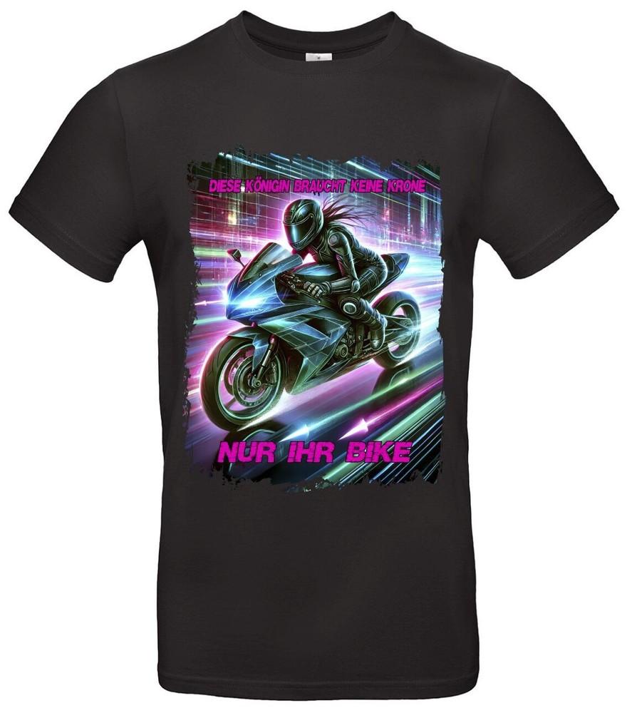 

Motorcycle TShirt Ladies Saying This Queen Only Needs Her Bike Biker Unisex T-Shirt XL