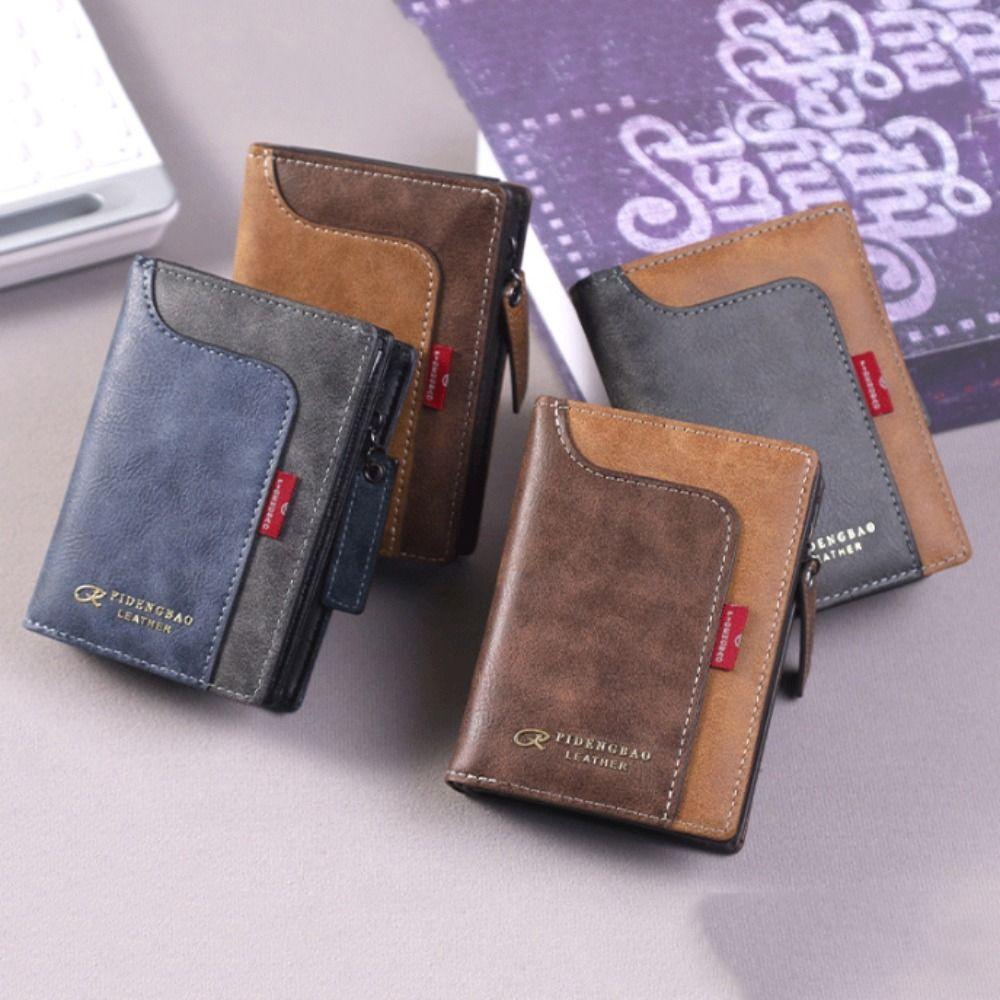 Classic Male Bifold Wallets RFID Coin Pocket Fashion Men's Short Wallet  Travel