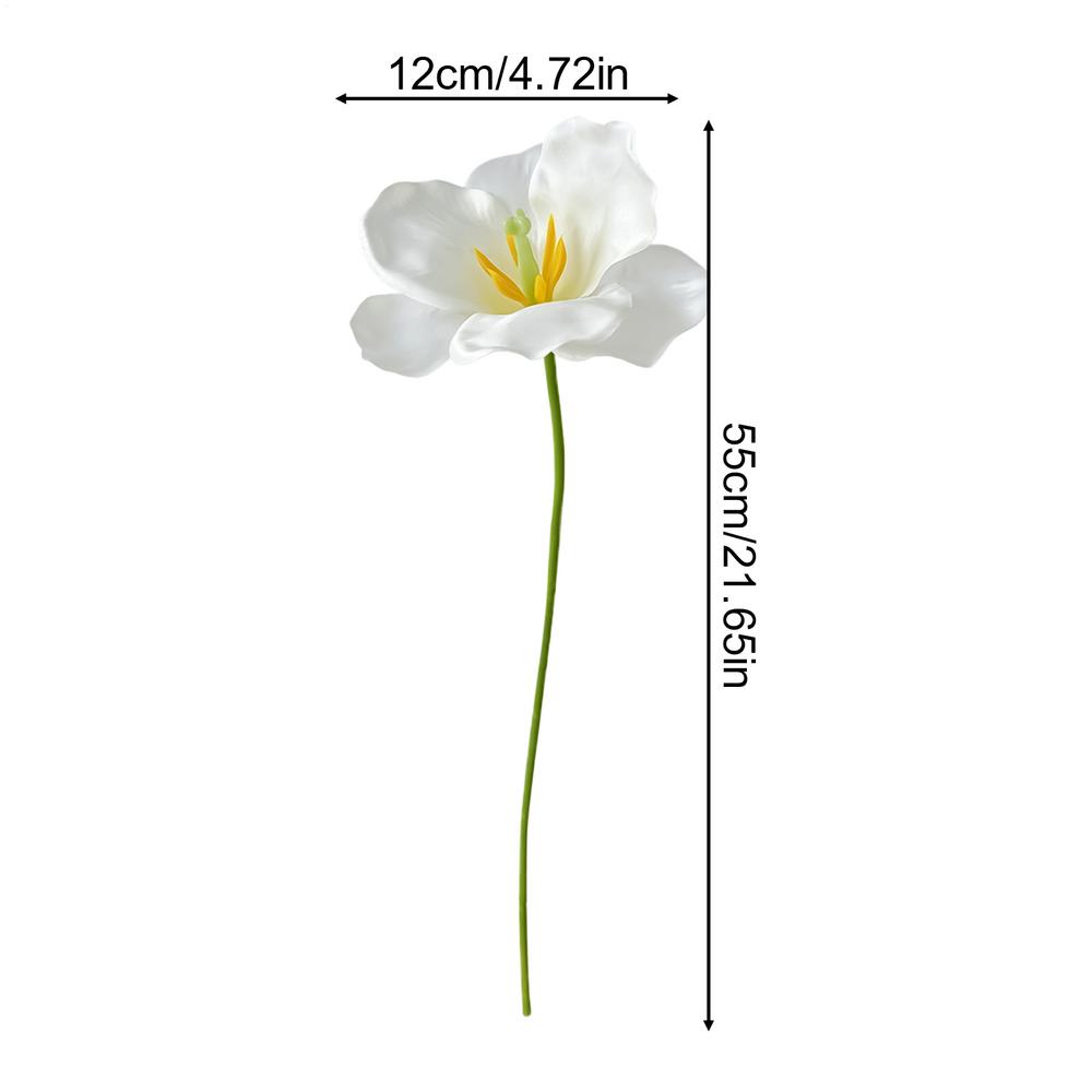 Leafless Fake Flower with Stem 12cm Flower Head 55cm Rhizome Home Wedding Decoration Retro Photography Props for Commercial