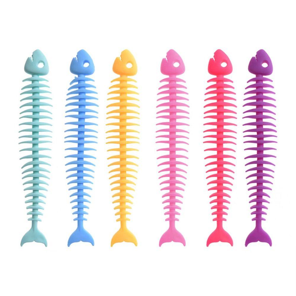 Silicone Silicone Fish Bone Stretch Fish Bone Squeeze Ghost Fish Bone Fidget Toys  Office Workers