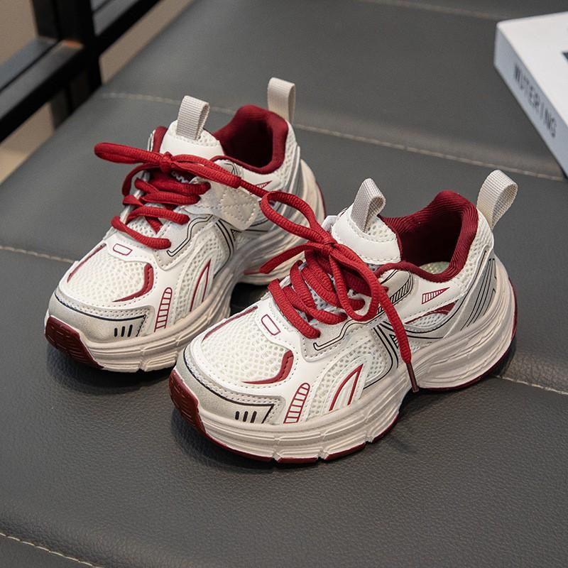 Kids Casual Sneakers Boys Girls Non-Slip Rubber Sole Toddler To Teenage Athletic Shoes Soft Synthetic Leather With Hook