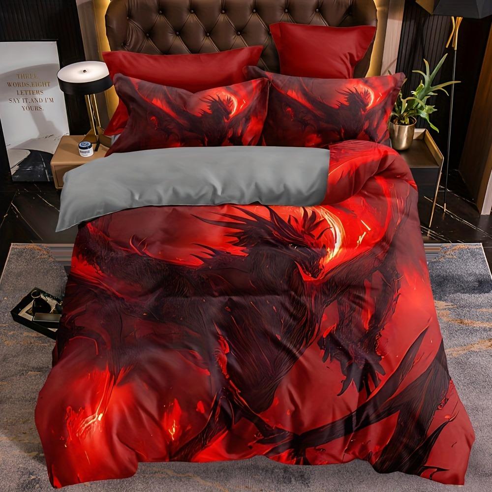 Mystical Dragon Duvet Cover Set Soft Comfortable Duvet Cover For Bedroom Guest Room Bedding Set