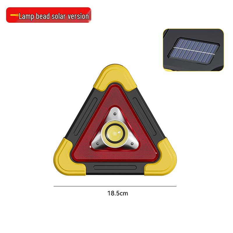 Solar Reflective Emergency Triangle Warning Light