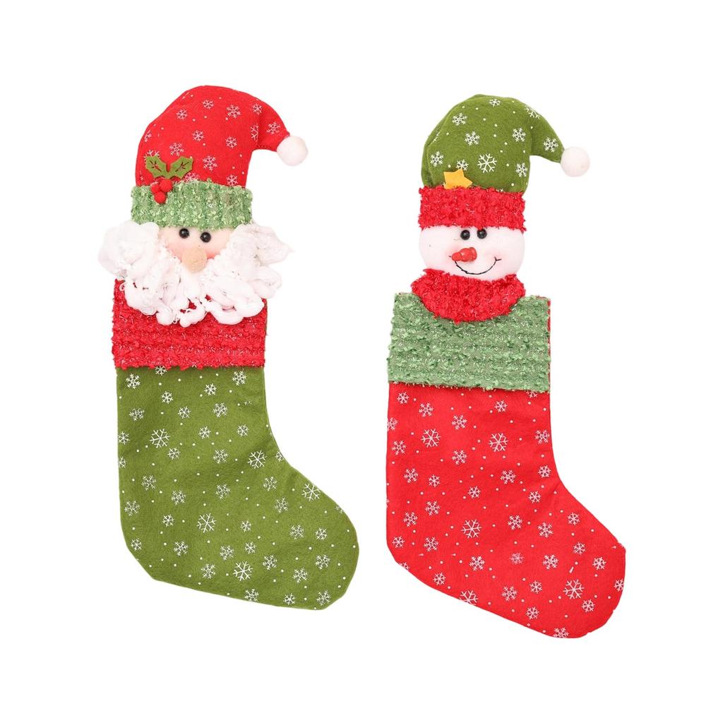 Christmas Stocking Christmas Tree Decoration Holiday Party Treat Bag For Tree Mantels Front Door Indoor and Outdoor