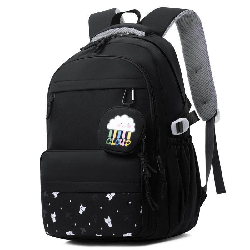 

Fun Cute And Childrens Backpack For 12 Grade Students Durable And Lightweight School Bag чёрный