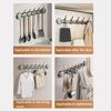 Heavy-Duty Suction Cup Wall Hook Rack with 5 Hooks No-Drill Adhesive Organizer for Bathroom Kitchen Entryway Rust-Proof Storage Hooks for Coats