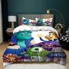 3pc Mon-sters University Bedding Set Double Lightweight Quilt Cover Single Ultra Soft Duvet Cover with Pillowcases