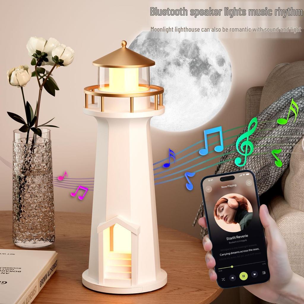 Moonlight Projector Lamp & Wireless Charging Bluetooth Speaker