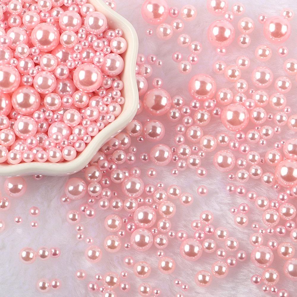 3-10mm 10g No Hole ABS Imitation Pearl Bead Round Plastic Acrylic Spacer Bead for DIY Jewelry Making Findings