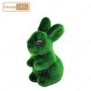 1/3/5/10/20PCS Easter Bunny Green Flocking 3D Moss Bunny Statue Simple Creative Garden Decoration Holiday Gift Bunny Ornament