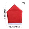 Non-Woven Red Christmas Hat Chair Cover Set - Festive Table Decoration with Soft Feel