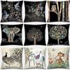 Animal Elephant Collection Home Decor Poszewka na poduszkę Kwadratowa poszewka na poduszkę Wystrój domowego biura
