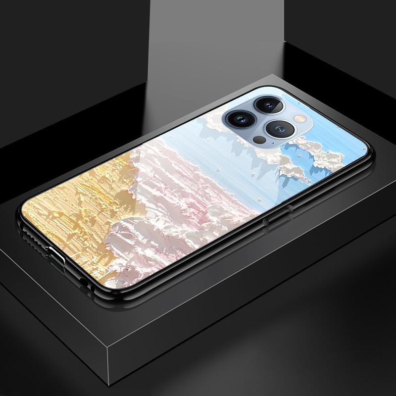 Tempered Glass Phone Case For OPPO Reno13 Reno14 Realme 11 12Pro 14 GTNeo6 C21Y C53 C75 OnePlus Nord2 NordCE3Lite Soft Edge Shockproof Smooth Shell