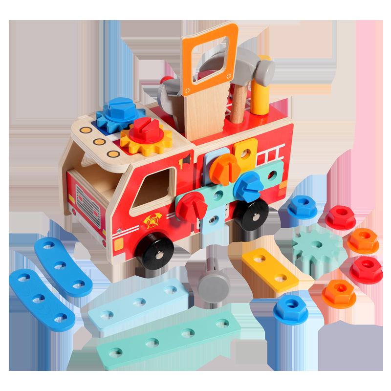 Wooden Toy Tool Set for Kids: Disassembly, Assembly, and Repair Play