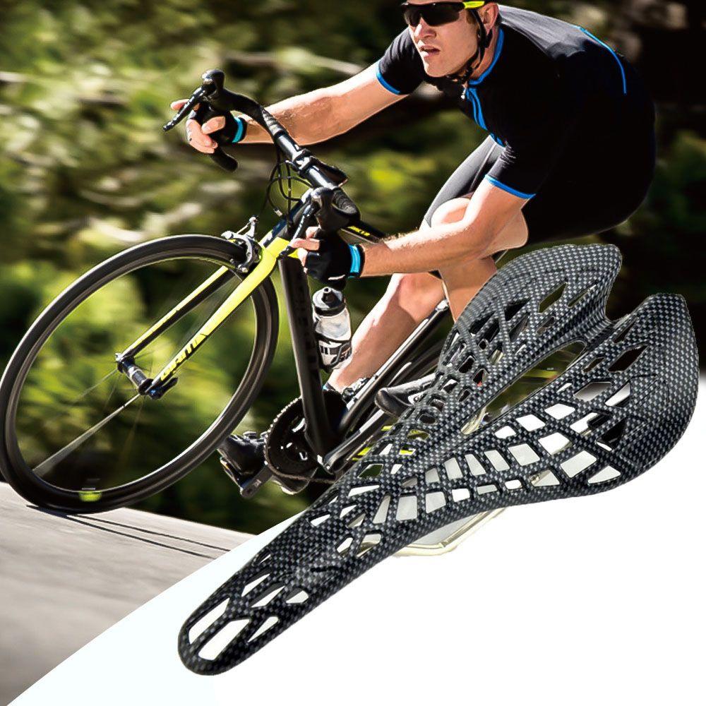 Bicycle Carbon Grain Breathable Saddle Mountain Bike Spider Cushion