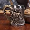 Oriental Dragon Grail: Retro Gold Wine Glass Ornament Gift