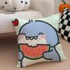 Gemütlich Cartoon Süß Haie Monster Bild Kissenbezug Leinen Kissenbezug Weich Atmungsaktiv Schützend Sofa Zimmer Dekoration
