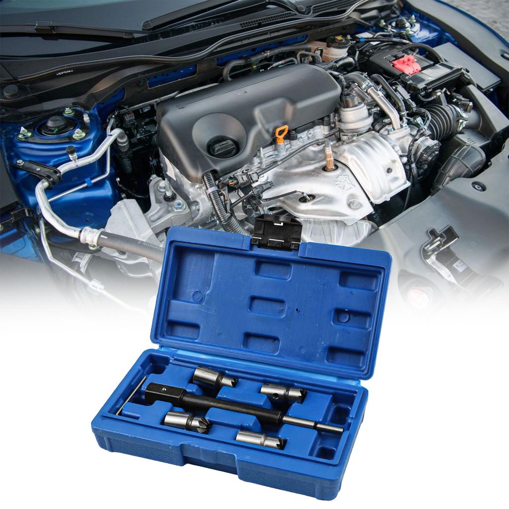 For Diesel Injector Maintenance Carbon Cleaning Tool 5PCS Cutter Kit As Picture Hex Key Included For Diesel Engines