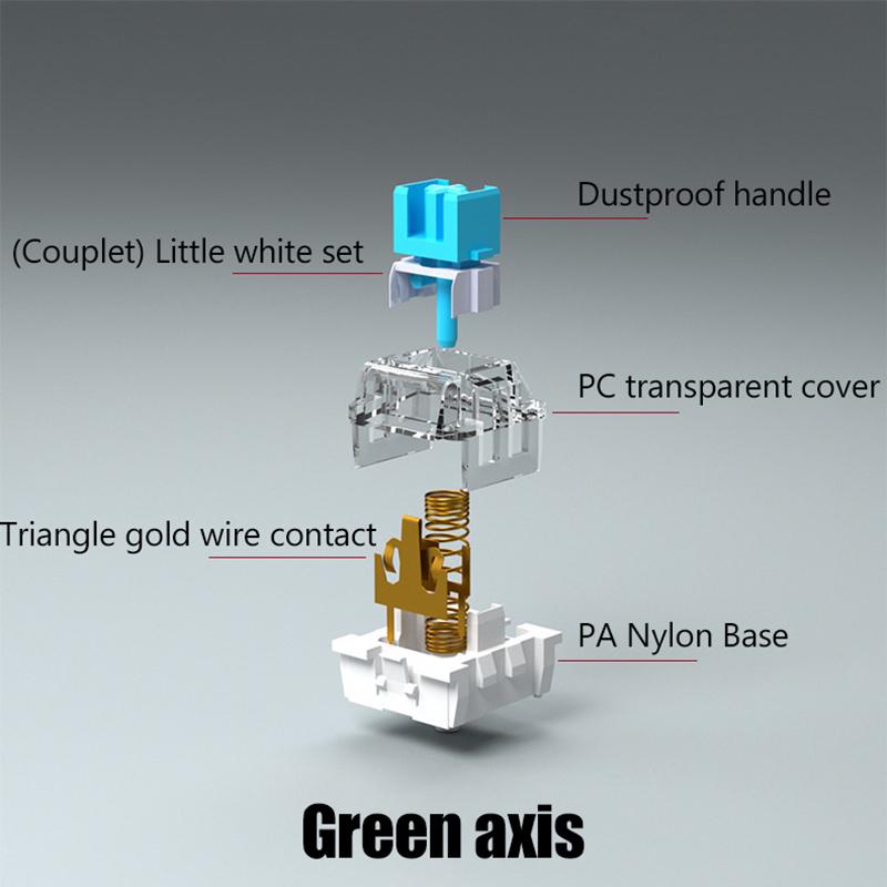 20Pcs Mechanical Keyboard Linear Switch Hifi Sound Rgb Smd Gaming  Swap Switch