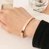 High-End Women's Stainless Steel Bracelet - Non-Fading, Titanium Steel, Elegant Buckle Jewelry