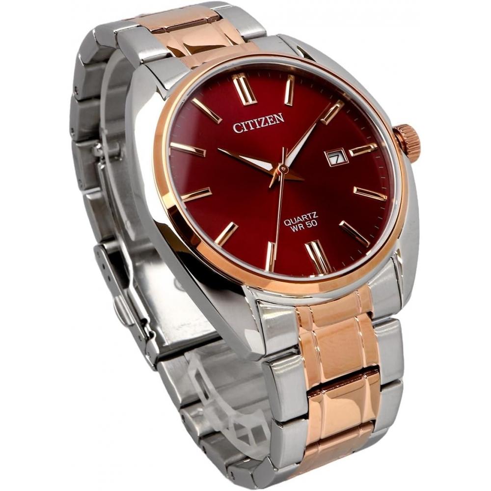 Citizen Citizen Quartz Men S Watch Bi5104 57X Wine Red Dial Silver X Pink Gold overSeaS Model [parallel Imported Product] Wine Red Bi5104 57X