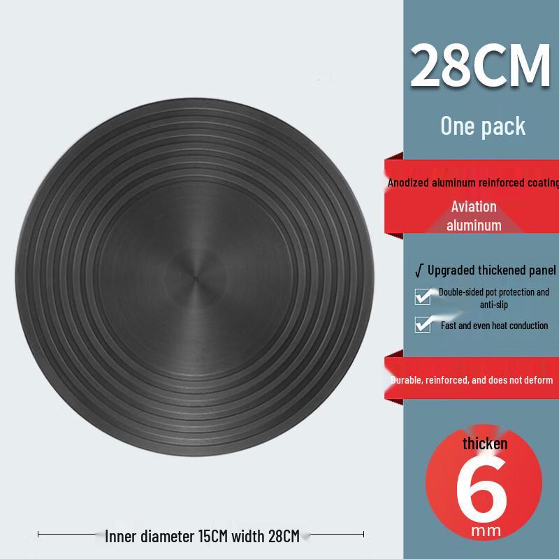 Cast Iron Gas Stove Heat Diffuser Plate - 28cm, 6mm Thickened