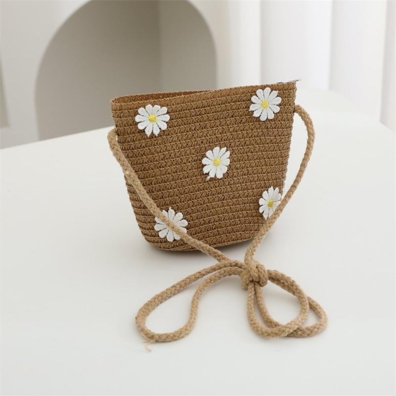 Summer children's bag women's pastoral straw bag woven bag new cute fashion girl crossbody straw bag