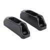 Boat Rope Clam Cleat Nylon Non Slip Stable Fastening Clam Cleat for Yachts Ships Black 44 X 13mm   1.73 X 0.51in 2 Pcs