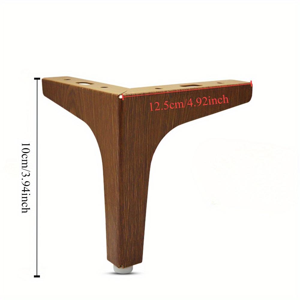[Rustic Metal Legs] 4pcs Metal Wood Grain Furniture Legs 10/15cm Walnut Color Cabinet Legs Rustic Style Simple Sofa Replacement