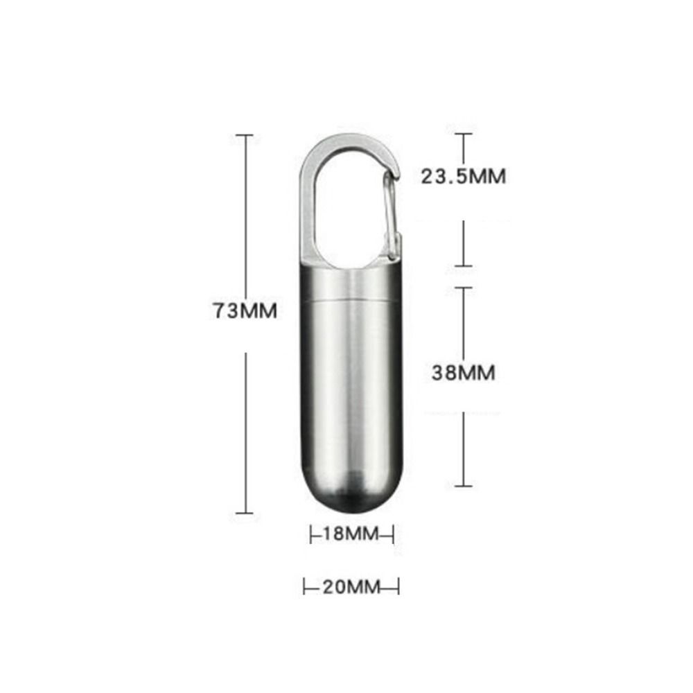 Sealing Waterproof Pill Holder Stainless Steel Pill Organizer Durable Pill Container  Travel Purse