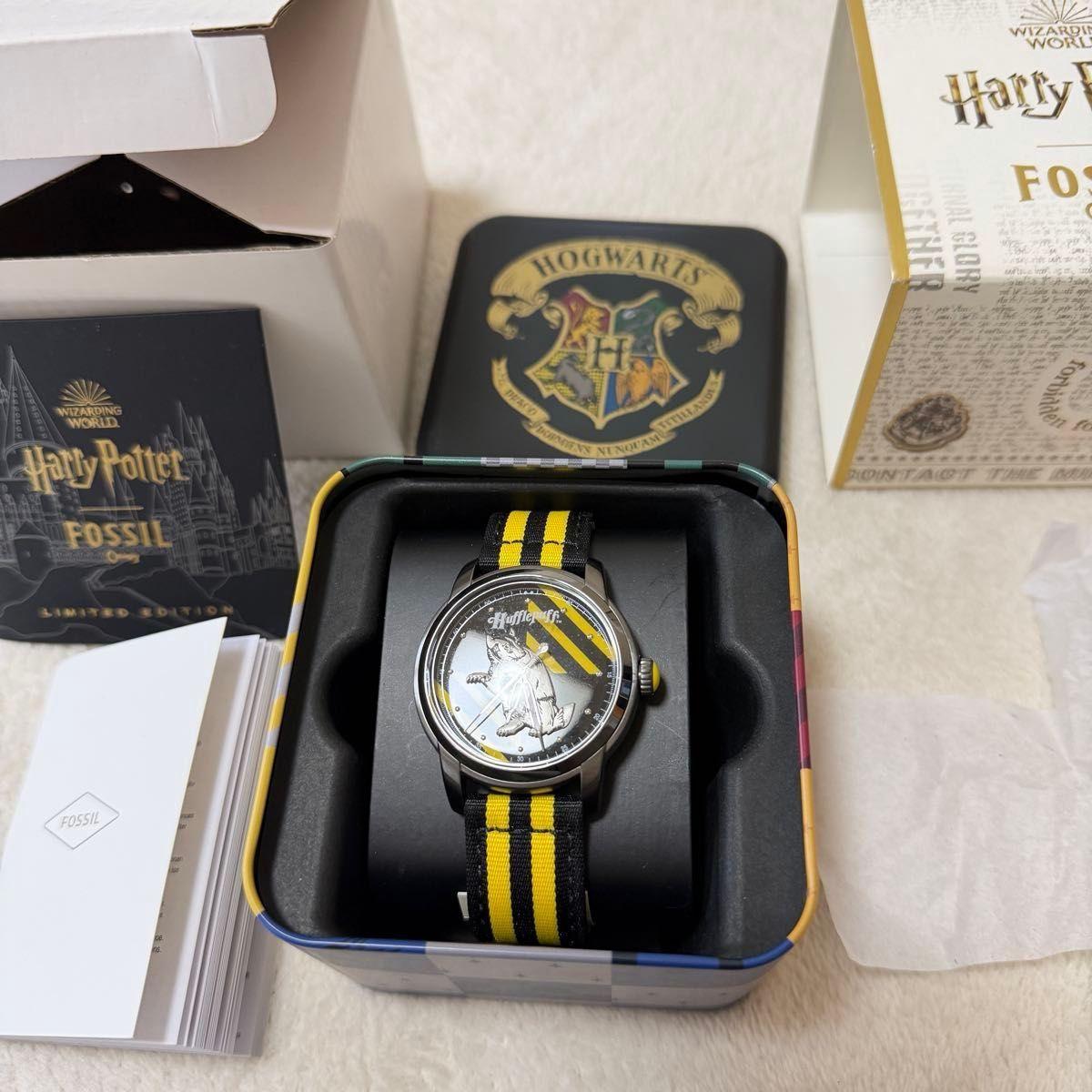 Used Unused tag included FOSSIL x Harry Potter collaboration model wristwatch Hufflepuff LE1159 Fossil Harry Potter