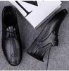Men's Spring Low-Top Casual Formal Black Leather Shoes - Large & Small Sizes