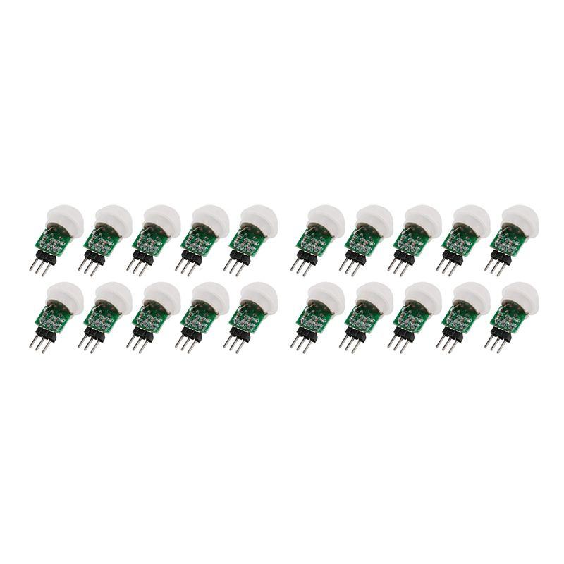

ABMH-20Pcs AM312 Mini Human Sensor Module IR Pyroelectric Infrared PIR Motion Sensor Detector Modules DC 2.7V To 12V зелений