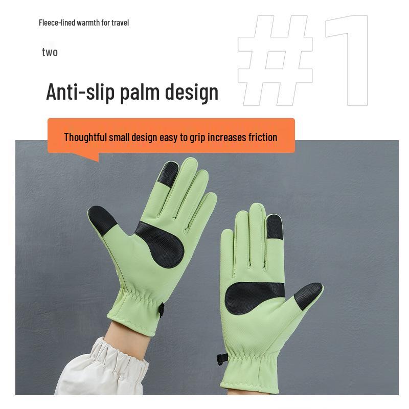 Unisex Waterproof Windproof Touchscreen Winter Gloves for Cycling, Driving, and Riding - Warm Velvet Lining for Cold Weather