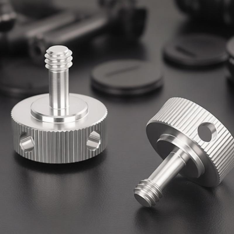 Steel 1/4inch Threaded Knob Screw Adapter With Hole For Quick Release Photography Equipment Fastening & Tightening
