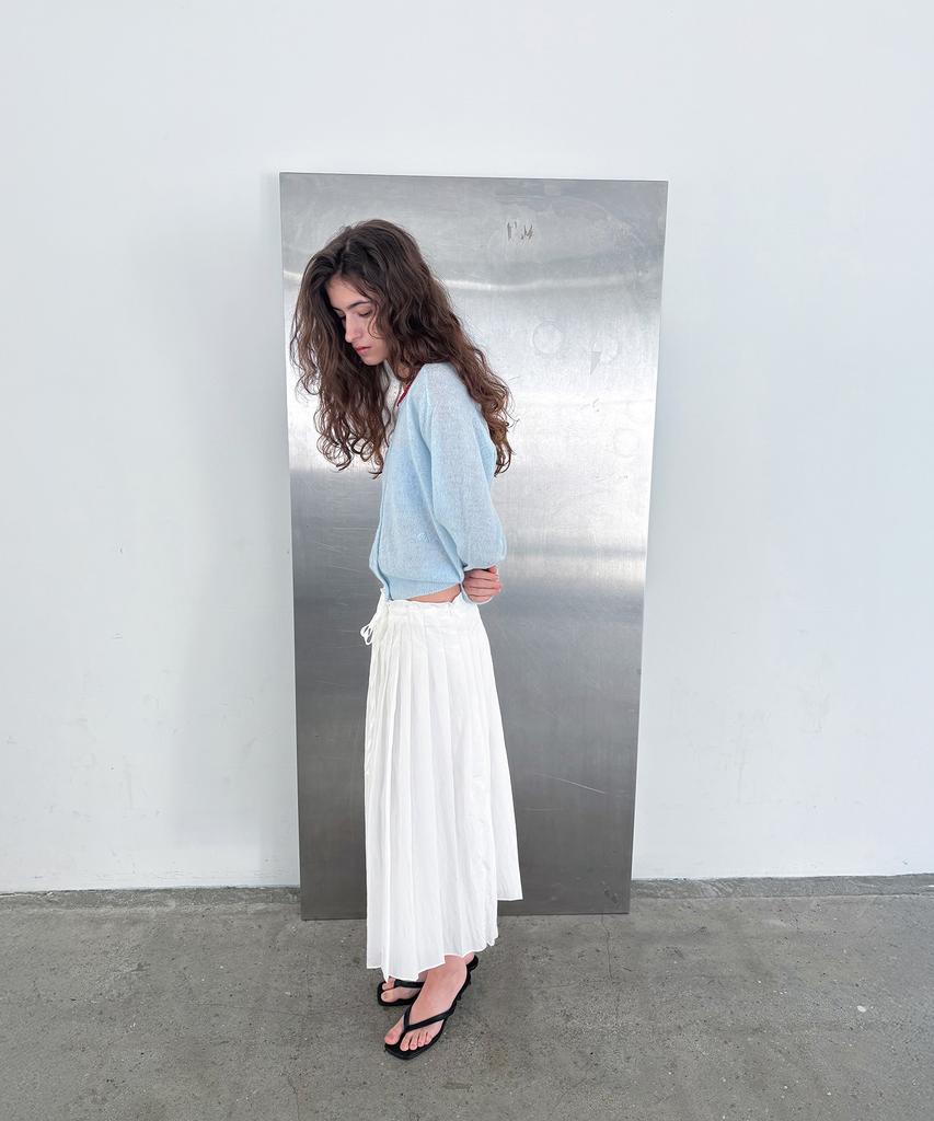 Poeteuseoul Signature Alpaca Cardigan_Ice Blue