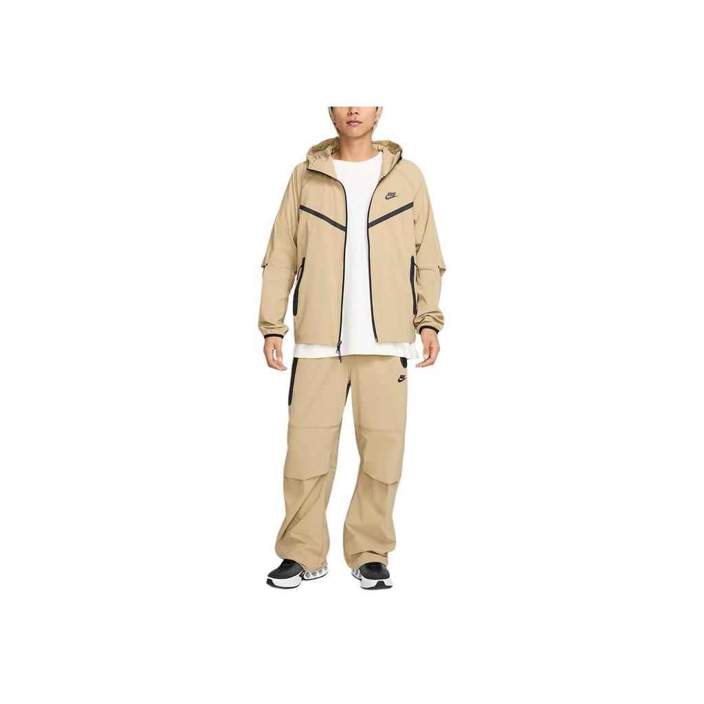 Nike Solid Color Fashion Versatile Lace-Up Casual Pants Men Bottoms Beige HM7159-297