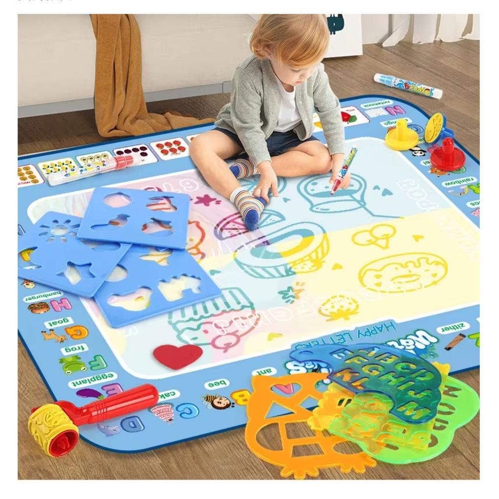 150X100cm  Water Canvas  Drawing Board Repeatedly Doodle Water Painting Carpet Reusable Drawing Mat Kids Toy Gift