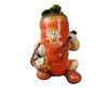 Ceramic Smiling Carrot with Shovel and Basket 18x11 Cm