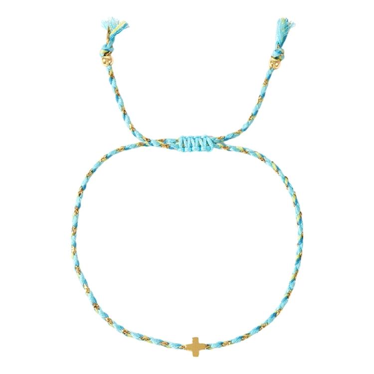 Bohemian Inspire Cotton Rope Crosses Bracelet Adjustable Designs Jewelry Accessory for Trendy Adults Everyday Wear
