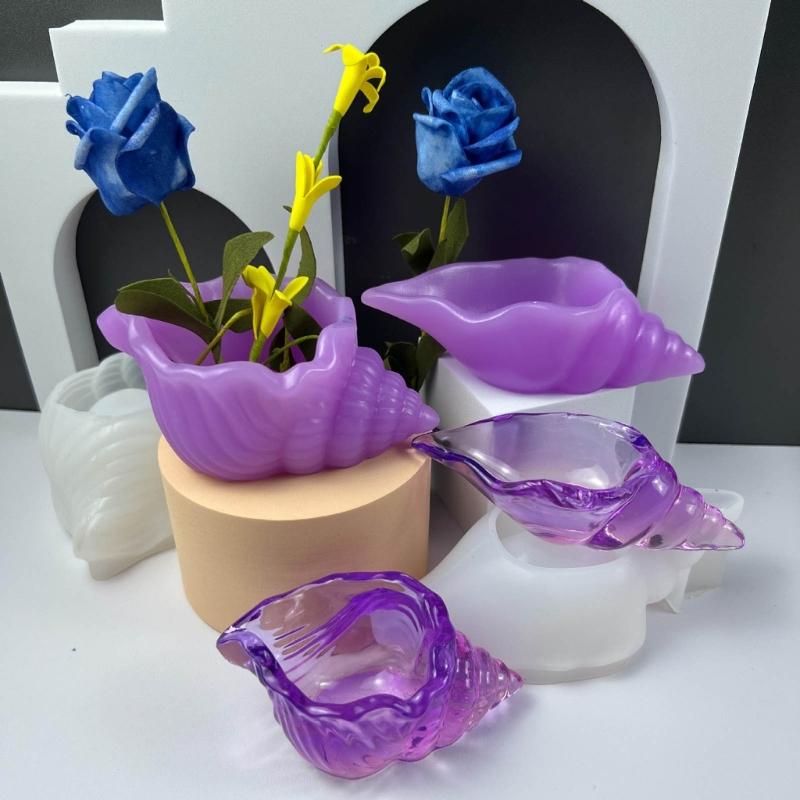 Silicone Mould for DIY Seashells Snail Ornament Storage Box Resin Mold Perfect for Jewelry Holder Mold Home Decoration