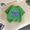 T-shirt décontracté à manches courtes pour enfants - T-shirt d'été ample pour filles avec nœud