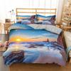 3D strandthema beddengoedset zomer koele vakantie stijl dekbedovertrek kussensloop 2/3 stuks AU/DE/EU/US/UK volledige grootte woondecoratie