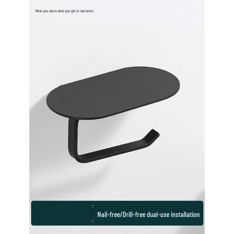

Stainless Steel Desktop Tissue Holder with Phone Stand